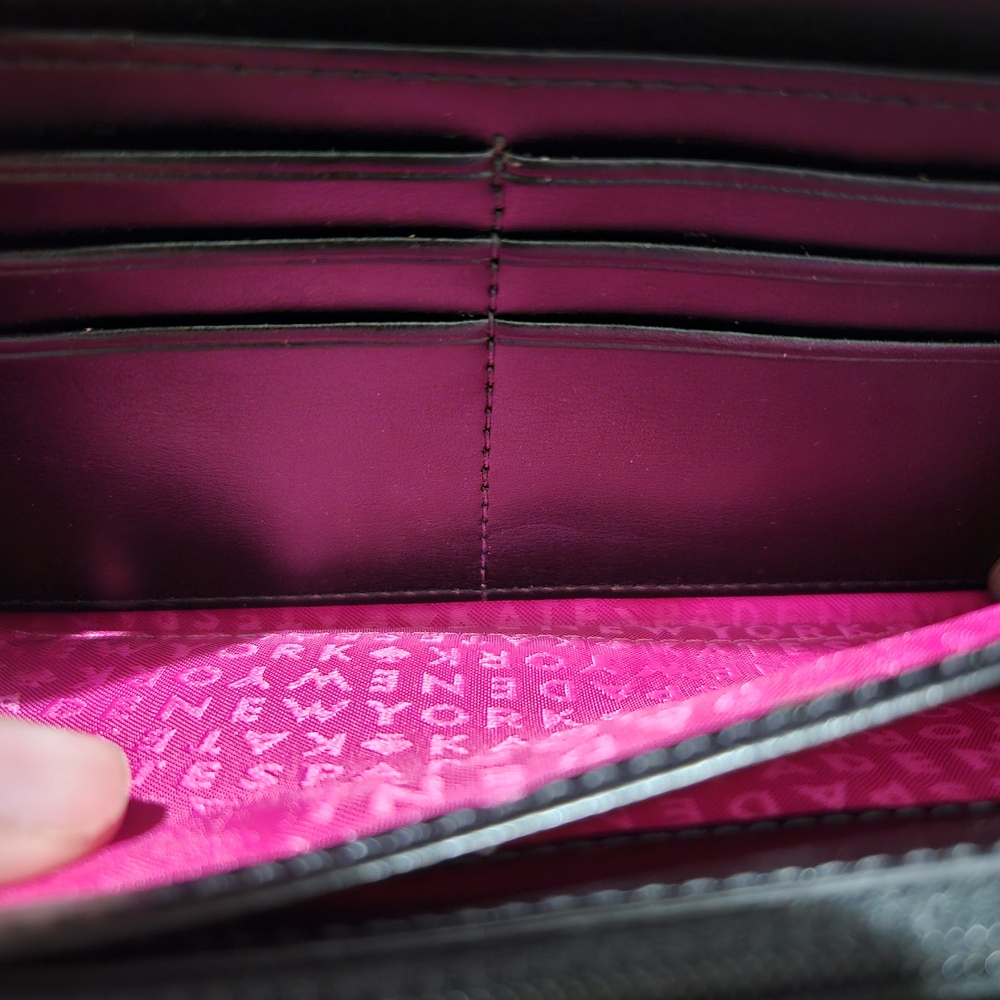 Kate Spade Black and White Animal Print Zip Around Wallet - Picture 10 of 12